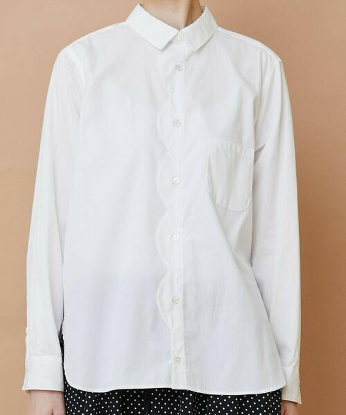 FRAPBOIS（フラボア）の「ニュースカラシャツ（シャツ/ブラウス・レディース・ブラック/ホワイト・1/2）」の3枚目の写真