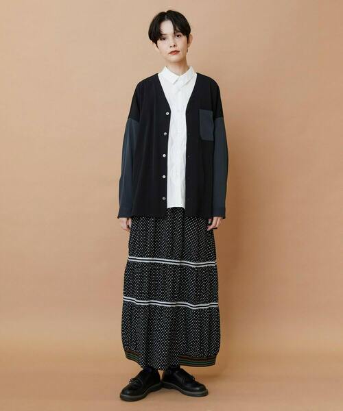 FRAPBOIS（フラボア）の「ニュースカラシャツ（シャツ/ブラウス・レディース・ブラック/ホワイト・1/2）」の11枚目の写真