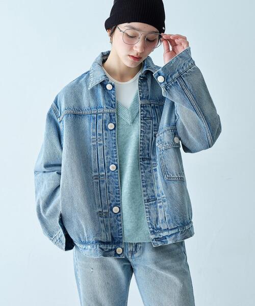 NEEDBY heritage(ニードバイヘリテージ)の「NEEDBY vintage|FUJI(デニムジャケット・レディース・サックスブルー・00)」の1枚目の写真