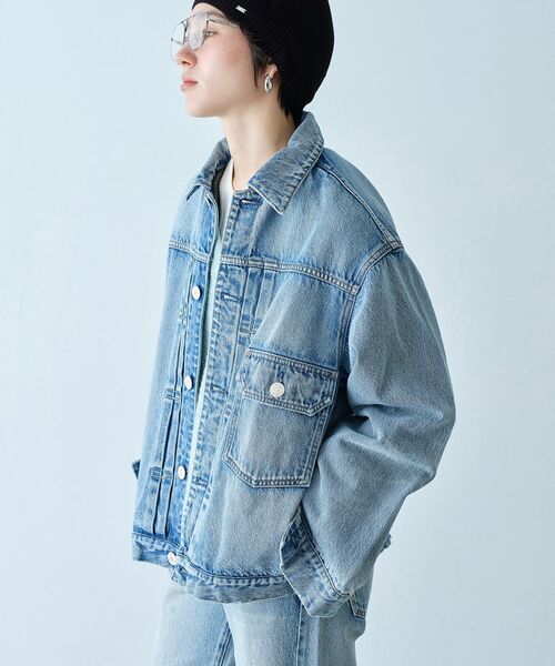 NEEDBY heritage(ニードバイヘリテージ)の「NEEDBY vintage|FUJI(デニムジャケット・レディース・サックスブルー・00)」の2枚目の写真