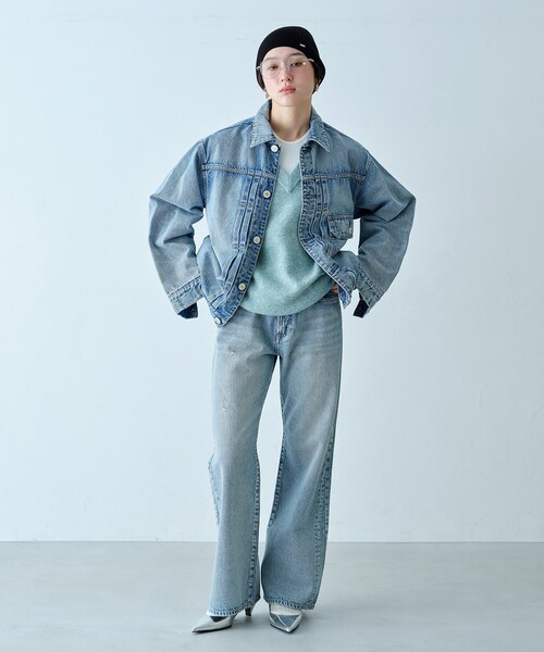 NEEDBY heritage(ニードバイヘリテージ)の「NEEDBY vintage|FUJI(デニムジャケット・レディース・サックスブルー・00)」の4枚目の写真