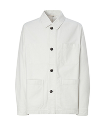 HAZZYS（ ヘジス）の「[HIS] ヘリンボーンワークジャケットクリーム（その他アウター）」