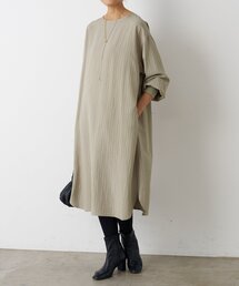 BEARDSLEY | 袖口ニットシャツワンピース(ワンピース)