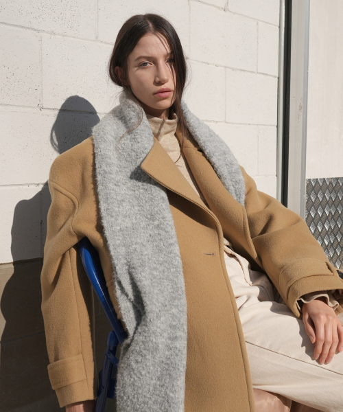 PAUL&ALICE(ポール&アリス)の「BELTED OVERSIZ WOOL COAT / BEIGE(チェスターコート・レディース・ベージュ・FREE)」の3枚目の写真