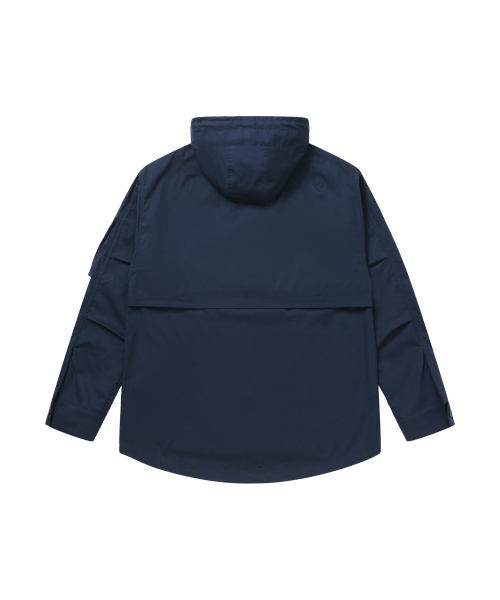 SOLEW(ソル)の「コットンフードウインドブレーカー_ネイビー(ナイロンジャケット・メンズ・その他・SMALL/MEDIUM/LARGE/X-LARGE)」の2枚目の写真