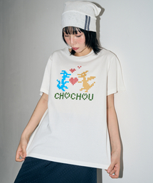 CHOCHOU（チョシュ）の「Overfit Ancient Pixel Love Tee [Off-White]（Tシャツ/カットソー）」