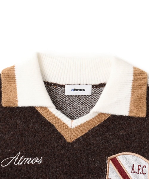 atmos(アトモス)の「atmos Knit Soccer Polo Shirt / アトモス ニット サッカー ポロシャツ(ニット/セーター・メンズ・ブラウン/グリーン/グレー・M/XXL/XL/L)」の8枚目の写真