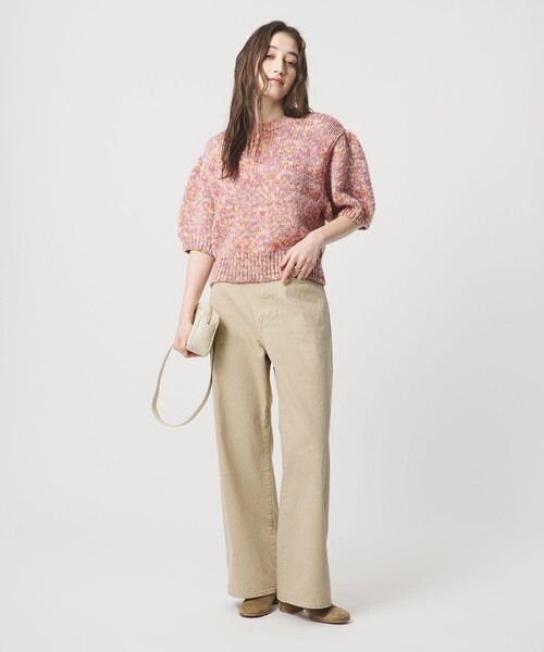 UNITED ARROWS(ユナイテッドアローズ)の「ルーズ ストレート デニムパンツ(デニムパンツ・レディース・ライトブルー/ホワイト/ベージュ/ブラック・36/34/38)」の5枚目の写真