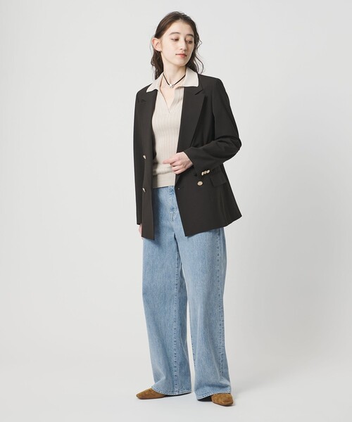 UNITED ARROWS(ユナイテッドアローズ)の「ルーズ ストレート デニムパンツ(デニムパンツ・レディース・ライトブルー/ホワイト/ベージュ/ブラック・36/34/38)」の20枚目の写真