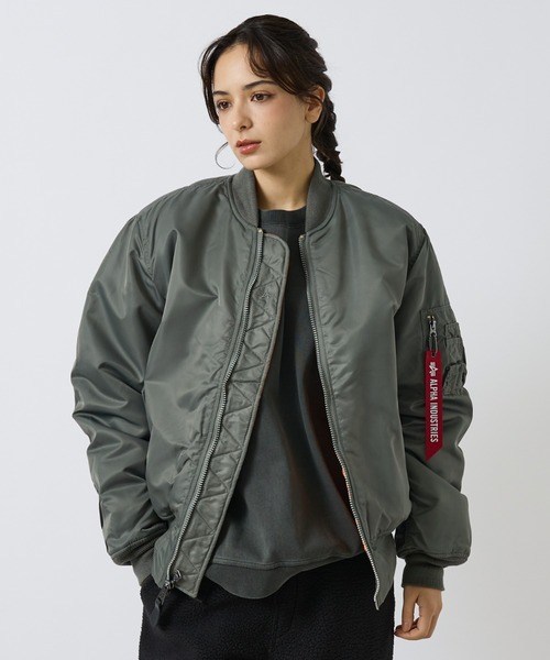 Alpha Industries(アルファインダストリーズ)の「【Alpha Industries(アルファ インダストリーズ)】MA-1 FLIGHT JACKET / MA-1 フライトジャケット/ユニセックス(MA-1・メンズ・ブラック/スモークピンク/グレー系その他/ネイビー/ボルドー・M/XL/L)」の9枚目の写真