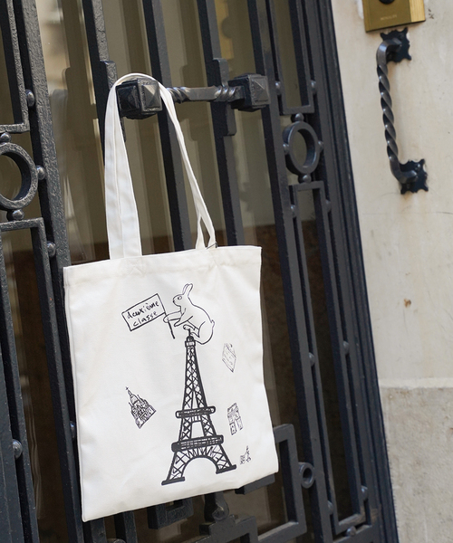 Deuxieme Classe（ドゥーズィエムクラス）の「【PETIT USAGI/プティ ウサギ】TOTE BAG（ショルダーバッグ・レディース・ホワイト・FREE）」の2枚目の写真