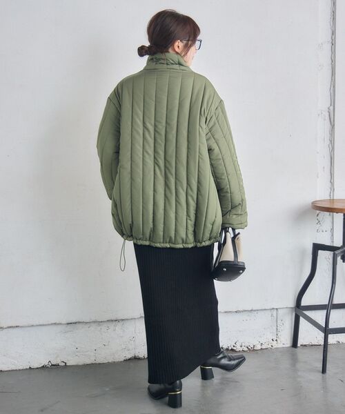 RETRO GIRL(レトロガール)の「中綿キルティングJK(ダウンジャケット/コート・レディース・ブラック/ナチュラル/グリーン・FREE)」の9枚目の写真