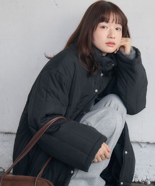 RETRO GIRL(レトロガール)の「中綿キルティングJK(ダウンジャケット/コート・レディース・ブラック/ナチュラル/グリーン・FREE)」の15枚目の写真