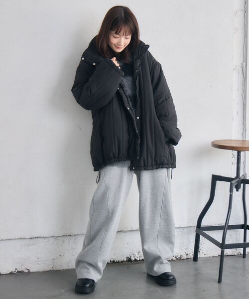 RETRO GIRL(レトロガール)の「中綿キルティングJK(ダウンジャケット/コート・レディース・ブラック/ナチュラル/グリーン・FREE)」の19枚目の写真