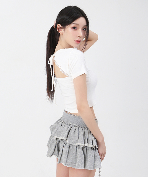 CATTLINE(カトリン)の「レースVネッククロップTシャツブラック(Tシャツ/カットソー・レディース・その他・FREE)」の13枚目の写真