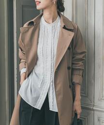 URBAN RESEARCH DOORS | フロントフリルスタンドカラーブラウス(シャツ/ブラウス)