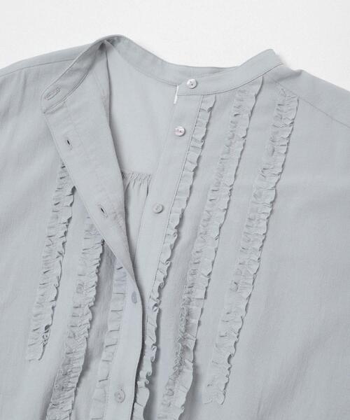 フロントフリルスタンドカラーブラウス（シャツ/ブラウス）｜URBAN