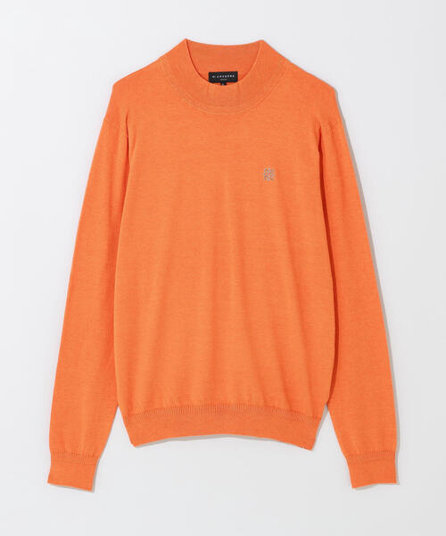 セール】カシミヤタッチ天竺モックネックニットプルオーバー (MENS)（T