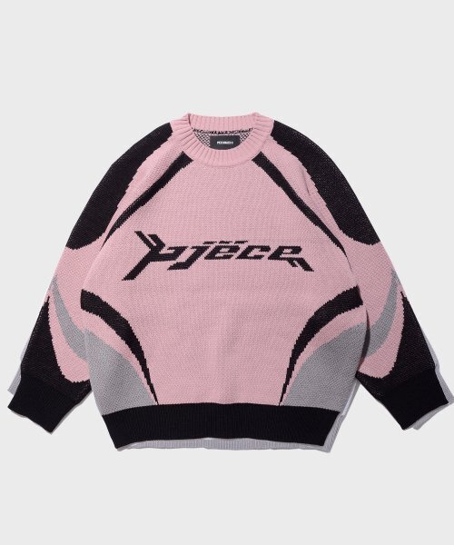 PIECEMAKER(ピースメーカー)の「PIECE RACING KNIT SWEATER (PINK)(ニット/セーター・レディース・その他・FREE)」の2枚目の写真