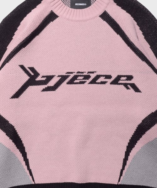 PIECEMAKER(ピースメーカー)の「PIECE RACING KNIT SWEATER (PINK)(ニット/セーター・レディース・その他・FREE)」の4枚目の写真