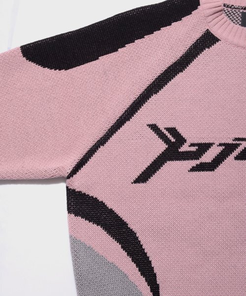 PIECEMAKER(ピースメーカー)の「PIECE RACING KNIT SWEATER (PINK)(ニット/セーター・レディース・その他・FREE)」の5枚目の写真