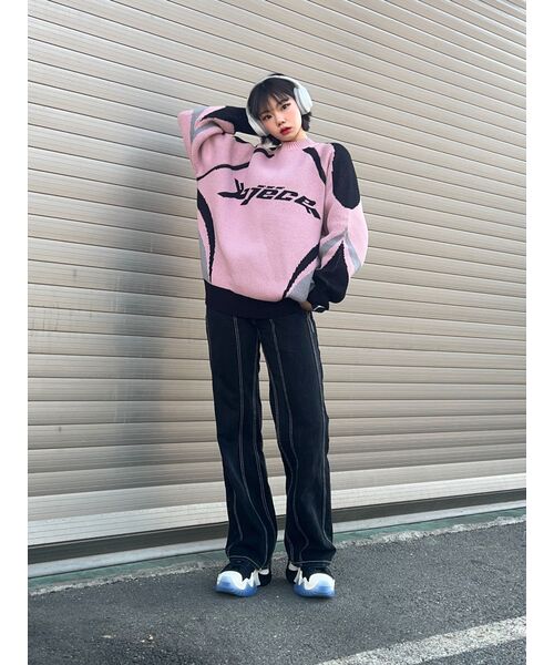 PIECEMAKER(ピースメーカー)の「PIECE RACING KNIT SWEATER (PINK)(ニット/セーター・レディース・その他・FREE)」の8枚目の写真