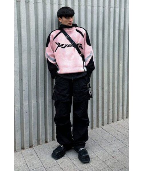 PIECEMAKER(ピースメーカー)の「PIECE RACING KNIT SWEATER (PINK)(ニット/セーター・レディース・その他・FREE)」の9枚目の写真