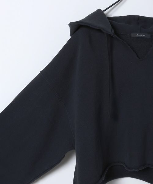 JEANASIS（ジーナシス）の「キーネックショートウラケフーディ/647630（パーカー・レディース・ブラック/ブルー系その他/グレー・FREE）」の22枚目の写真