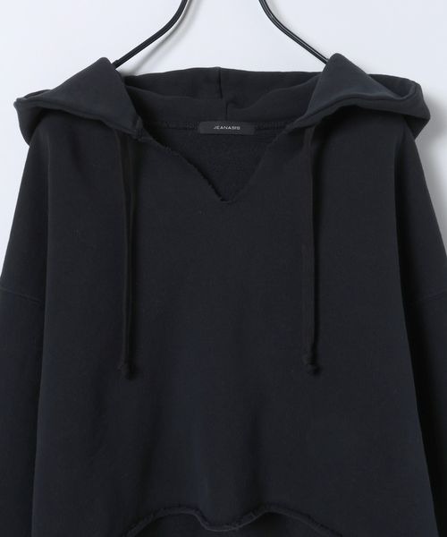 JEANASIS（ジーナシス）の「キーネックショートウラケフーディ/647630（パーカー・レディース・ブラック/ブルー系その他/グレー・FREE）」の21枚目の写真
