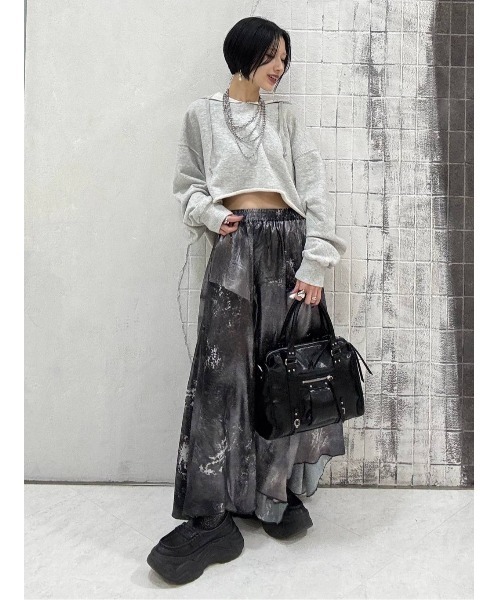 JEANASIS（ジーナシス）の「キーネックショートウラケフーディ/647630（パーカー・レディース・ブラック/ブルー系その他/グレー・FREE）」の10枚目の写真