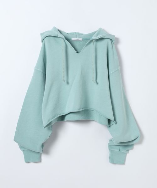 JEANASIS（ジーナシス）の「キーネックショートウラケフーディ/647630（パーカー・レディース・ブラック/ブルー系その他/グレー・FREE）」の19枚目の写真