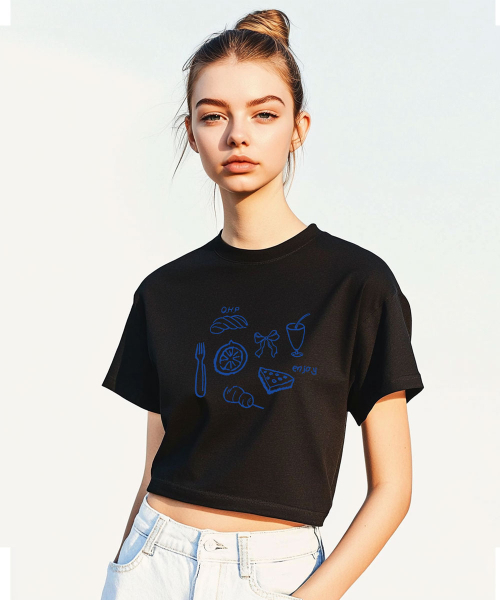 ONEHUNDREDPERCENT FOR WOMAN(ワンハンドレッドパーセントフォーウーマン)の「OHPxHARMONIAブランチウーマンクロップ半袖(Tシャツ/カットソー・レディース・その他・M/S)」の2枚目の写真