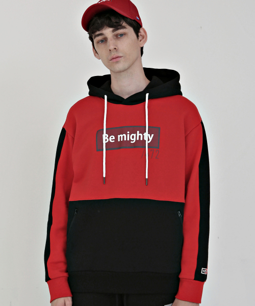 BEMIGHTY（ビーマイティー）の「上下切り替えオーバーサイズ起毛フードパーカーグレー（パーカー・メンズ・その他・M/L）」の4枚目の写真