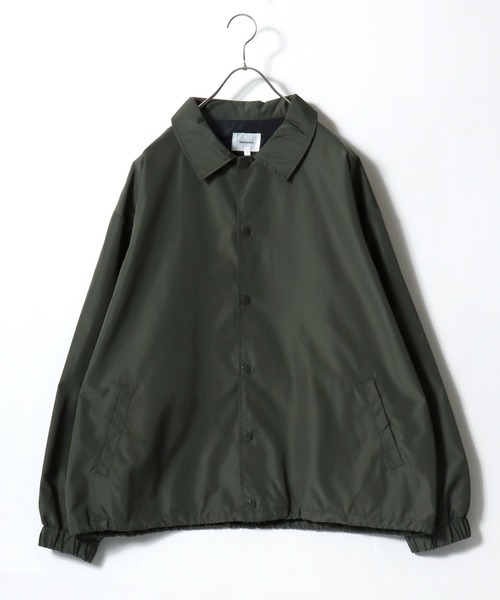 Salong hameu(サロン ハミュー)の「撥水 ビッグシルエット コーチジャケット/シンプル無地/軽量/ユニセックス(ブルゾン・メンズ・カーキ/ブラック/ネイビー・LL/L/M)」の6枚目の写真