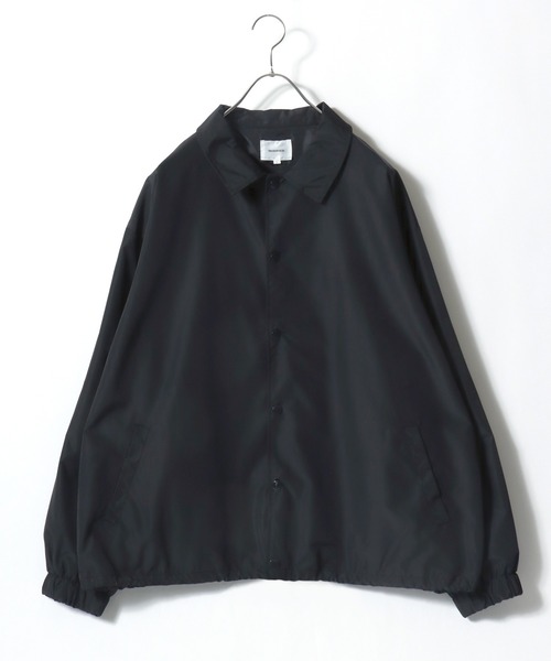 Salong hameu(サロン ハミュー)の「撥水 ビッグシルエット コーチジャケット/シンプル無地/軽量/ユニセックス(ブルゾン・メンズ・カーキ/ブラック/ネイビー・LL/L/M)」の4枚目の写真