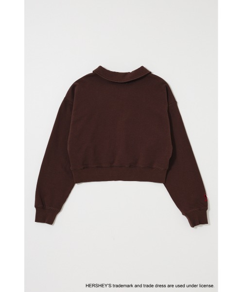 MOUSSY(マウジー)の「HERSHEY'S POLO SWEAT プルオーバー(スウェット・レディース・ブラウン/杢グレー・FREE)」の9枚目の写真