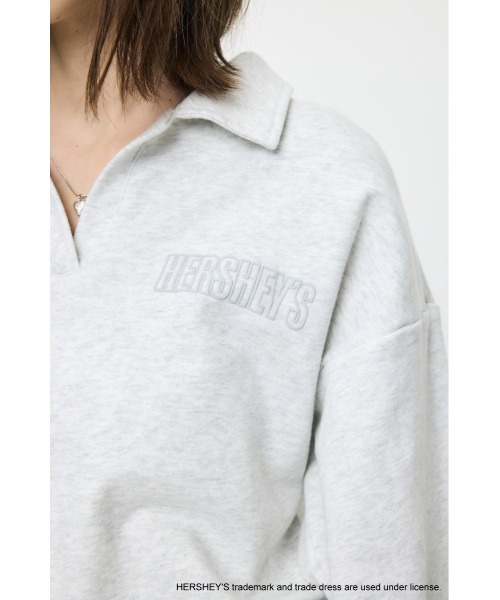 MOUSSY(マウジー)の「HERSHEY'S POLO SWEAT プルオーバー(スウェット・レディース・ブラウン/杢グレー・FREE)」の17枚目の写真
