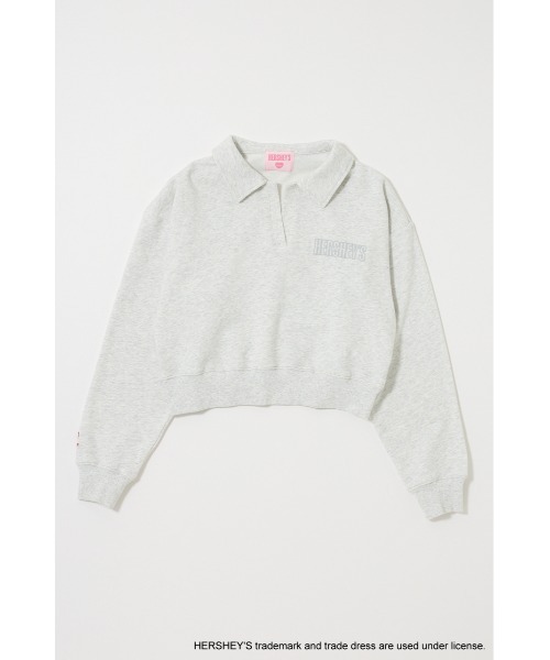 MOUSSY(マウジー)の「HERSHEY'S POLO SWEAT プルオーバー(スウェット・レディース・ブラウン/杢グレー・FREE)」の20枚目の写真