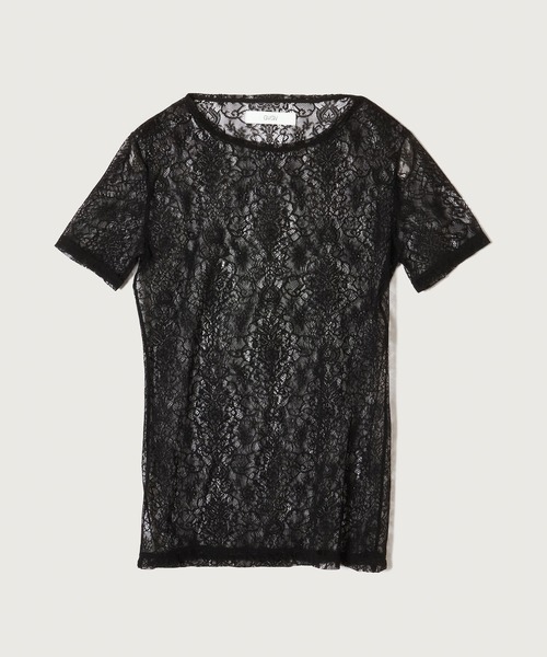 G.V.G.V.（ジーヴィージーヴィー）の「STRETCH LACE H/S TOP（Tシャツ/カットソー・レディース・ネイビー/ピンク/ブラック・ONE SIZE）」の8枚目の写真