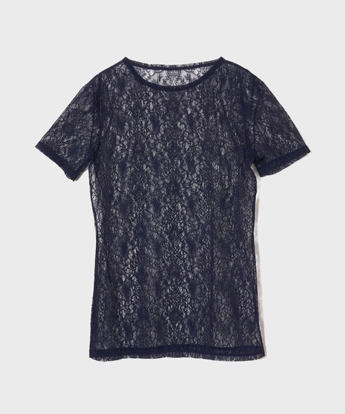 G.V.G.V.（ジーヴィージーヴィー）の「STRETCH LACE H/S TOP（Tシャツ/カットソー・レディース・ネイビー/ピンク/ブラック・ONE SIZE）」の6枚目の写真