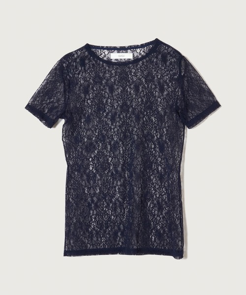 G.V.G.V.（ジーヴィージーヴィー）の「STRETCH LACE H/S TOP（Tシャツ/カットソー・レディース・ネイビー/ピンク/ブラック・ONE SIZE）」の7枚目の写真