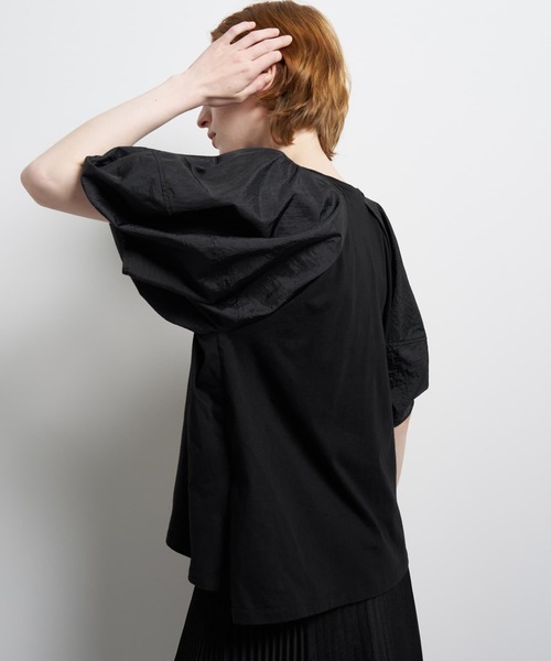LANVIN en Bleu(ランバンオンブルー)の「コクーンスリーブコンビカットソー(Tシャツ/カットソー・レディース・ネイビー/オフホワイト/ベージュ/ブラック・38)」の12枚目の写真