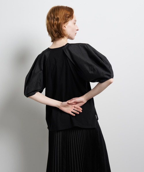 LANVIN en Bleu(ランバンオンブルー)の「コクーンスリーブコンビカットソー(Tシャツ/カットソー・レディース・ネイビー/オフホワイト/ベージュ/ブラック・38)」の13枚目の写真