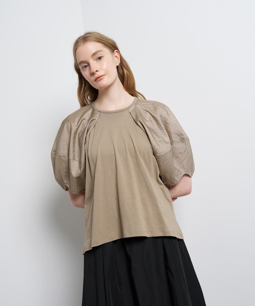 LANVIN en Bleu(ランバンオンブルー)の「コクーンスリーブコンビカットソー(Tシャツ/カットソー・レディース・ネイビー/オフホワイト/ベージュ/ブラック・38)」の16枚目の写真