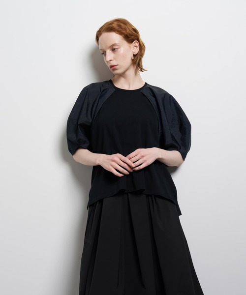 LANVIN en Bleu(ランバンオンブルー)の「コクーンスリーブコンビカットソー(Tシャツ/カットソー・レディース・ネイビー/オフホワイト/ベージュ/ブラック・38)」の22枚目の写真