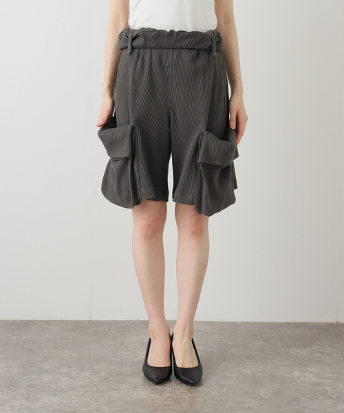 OPEN Yy（オープンワイワイ）の「【Geek Office / ギークオフィス】OPEN YY / ROLLED WAIST WAFFLE CARGO SHORTS（その他パンツ・レディース・ブラック・SMALL）」の15枚目の写真