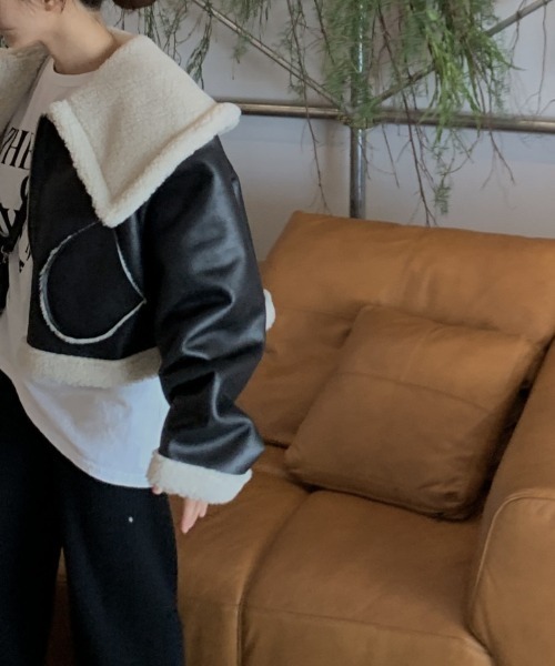 Ritzy（リッツィー）の「フェイクレザー 裏ボア ブルゾン（ブルゾン・レディース・ブラック・FREE）」の15枚目の写真