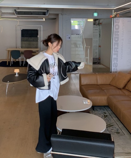 Ritzy（リッツィー）の「フェイクレザー 裏ボア ブルゾン（ブルゾン・レディース・ブラック・FREE）」の16枚目の写真
