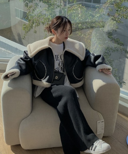 Ritzy（リッツィー）の「フェイクレザー 裏ボア ブルゾン（ブルゾン・レディース・ブラック・FREE）」の17枚目の写真