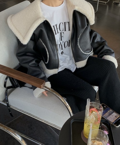 Ritzy（リッツィー）の「フェイクレザー 裏ボア ブルゾン（ブルゾン・レディース・ブラック・FREE）」の19枚目の写真